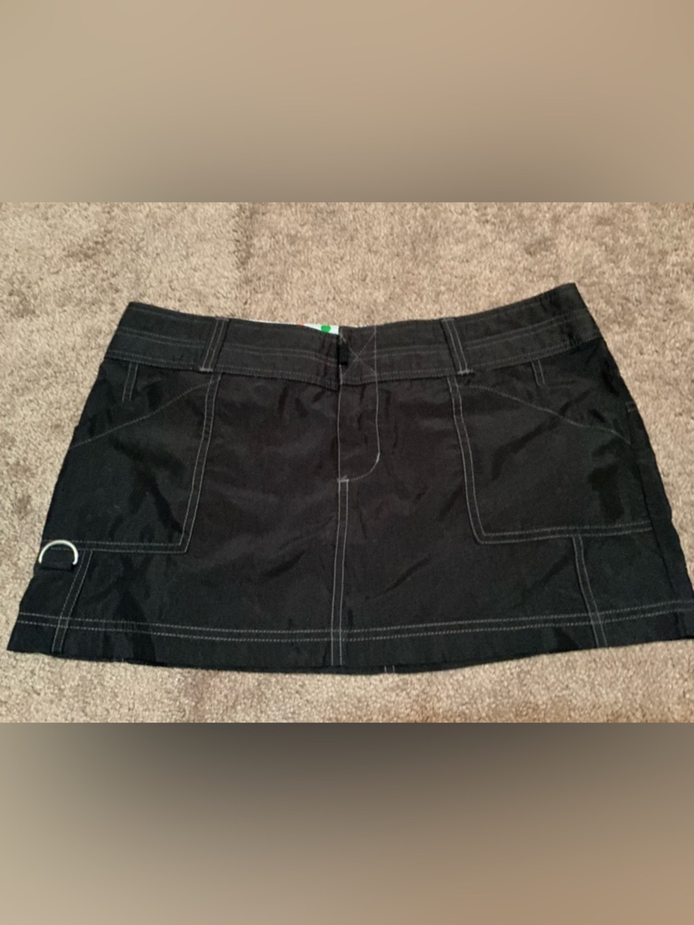 Roxy Velcro Pocketed Black Swim Skirt sz 11